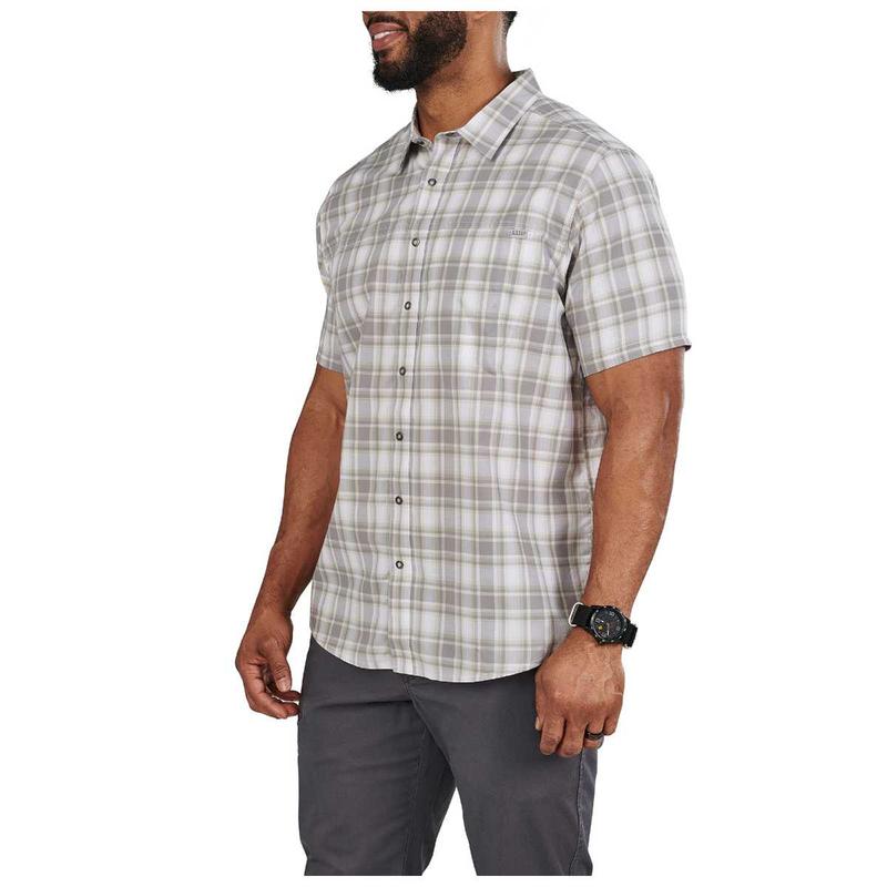 5.11 Mens Wyatt Short Sleeve Plaid Shirt-2